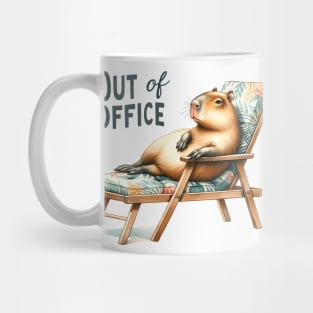 Out of Office Capybara Lounging on Chair Mug